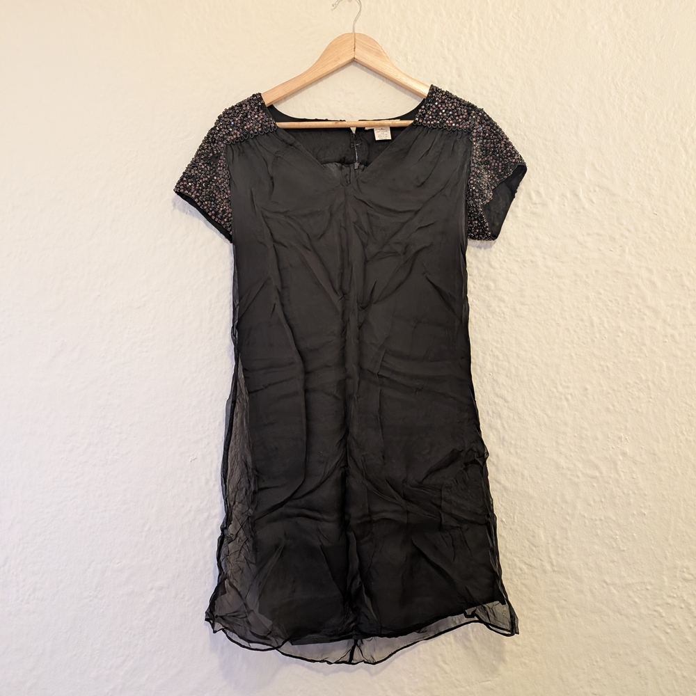 Elegant Black Short Sleeve Dress